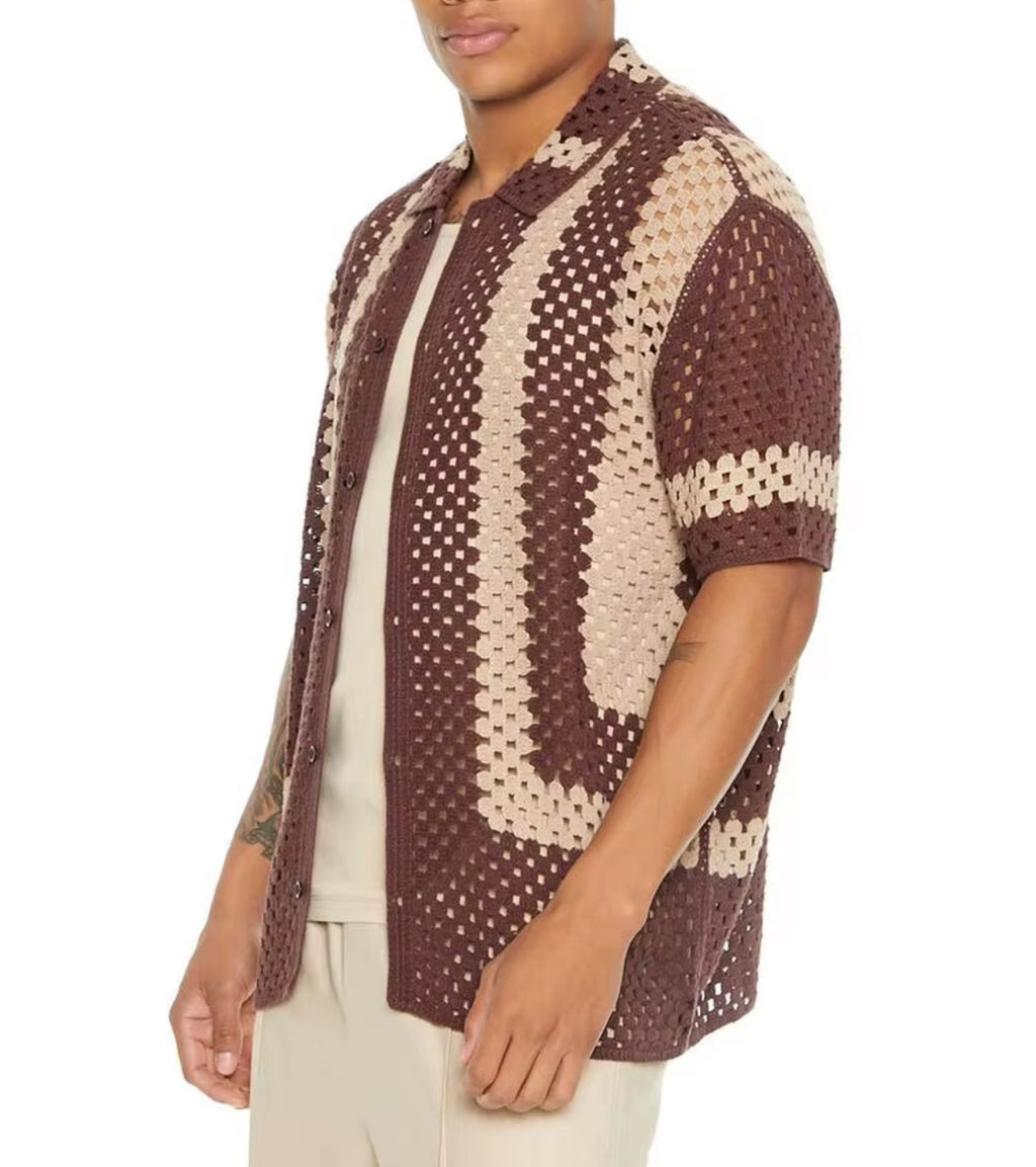 Cocoa Riviera Crochet Shirt