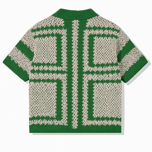 The Mayfair Crochet Polo Emerald Lattice Edition